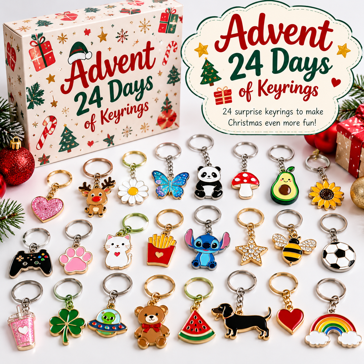 Advent Countdown Keyrings