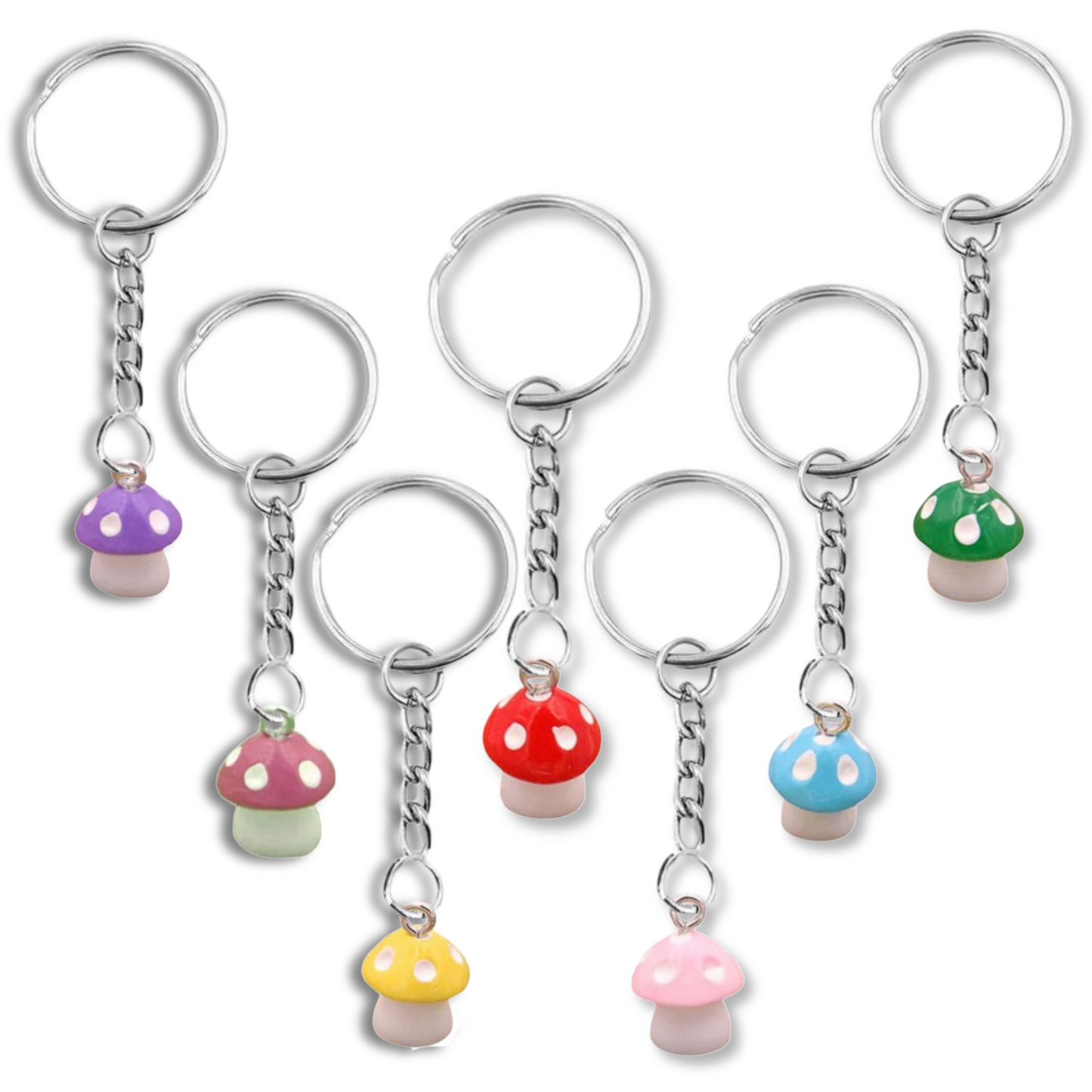 Tiny Mushroom Keyring (Various Colours)