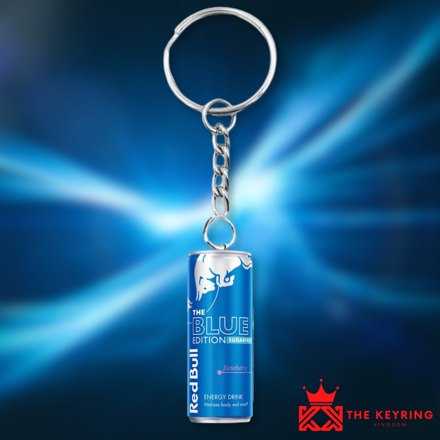 Red Bull Blue Edition Keyring (Sugar Free)