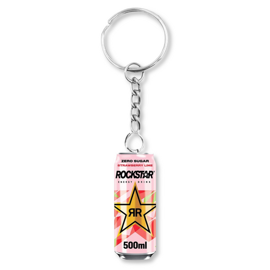 Rockstar Zero Sugar Strawberry Lime Keyring