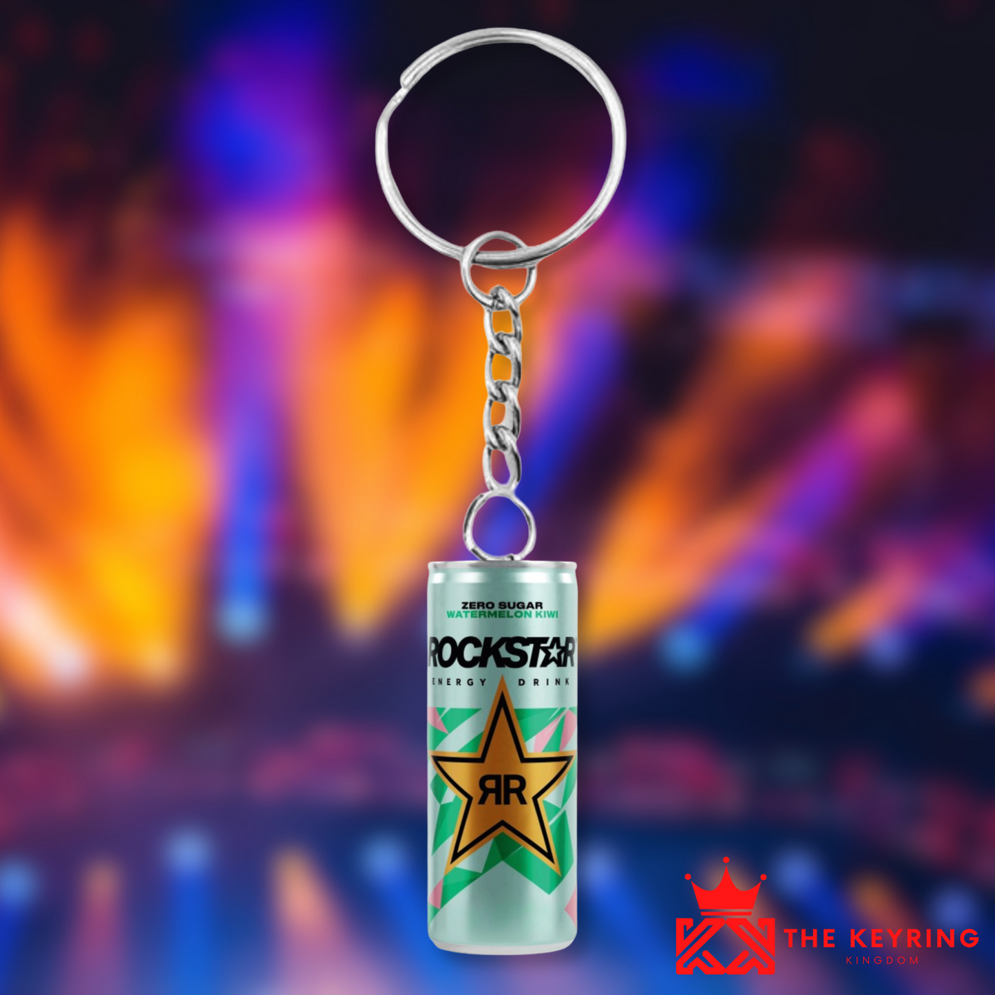 Rockstar Zero Sugar Watermelon Kiwi Keyring