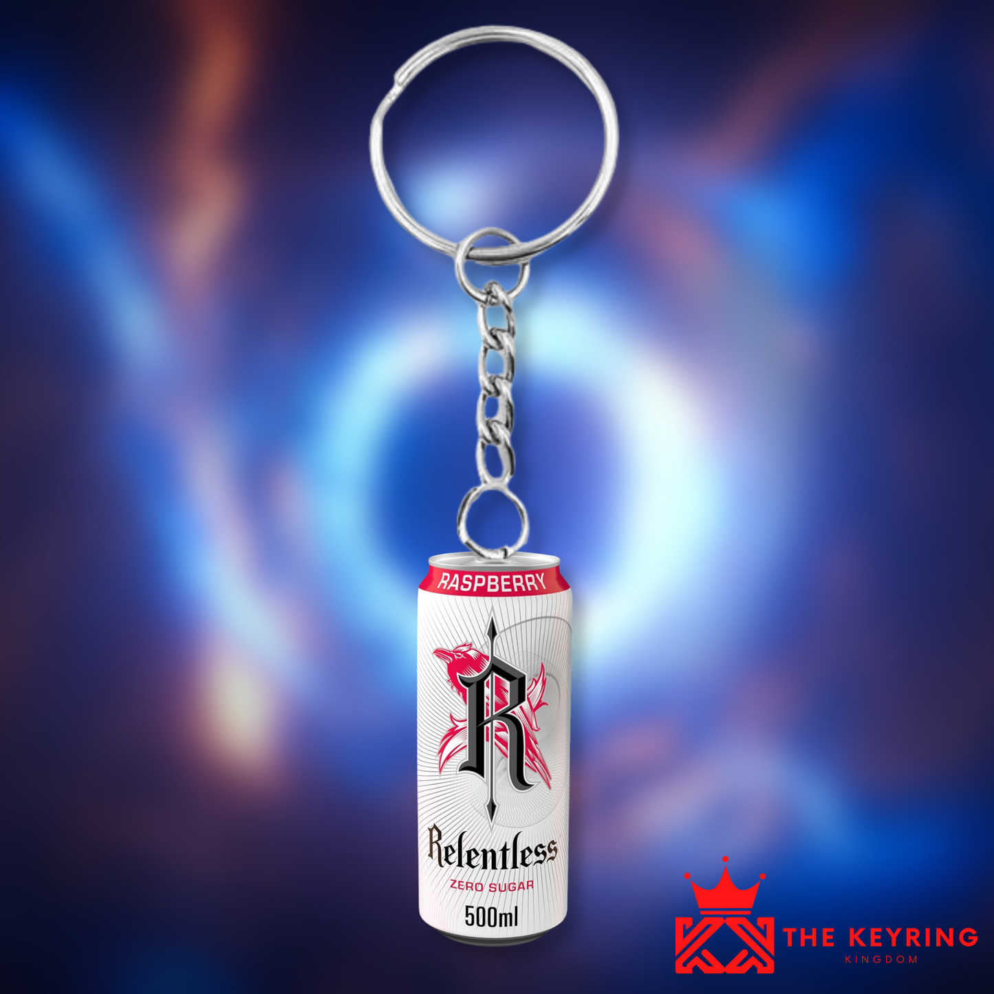 Relentless Zero Sugar Raspberry Keyring