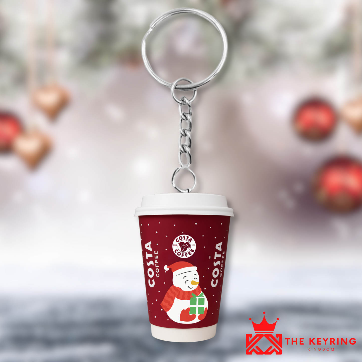 Costa Christmas Snowman Keyring