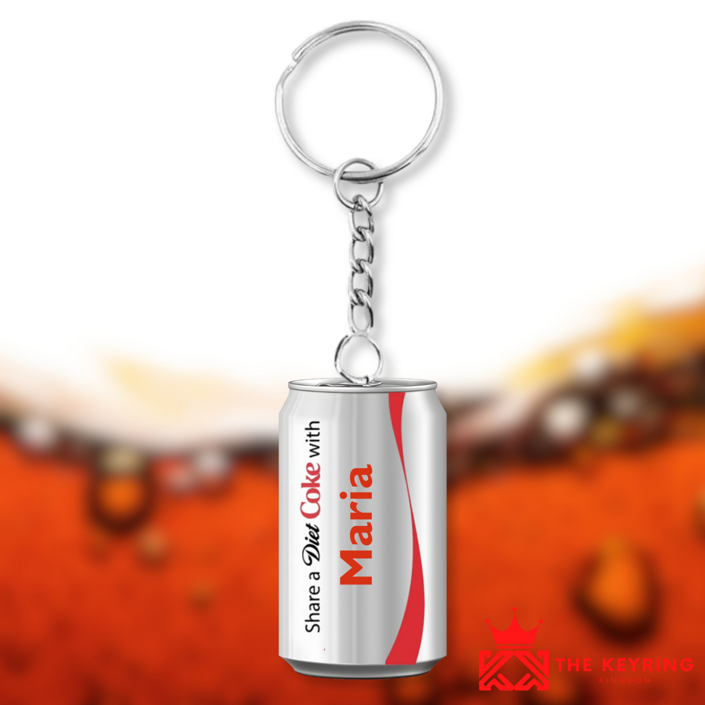 Personalised Diet Coke Keyring