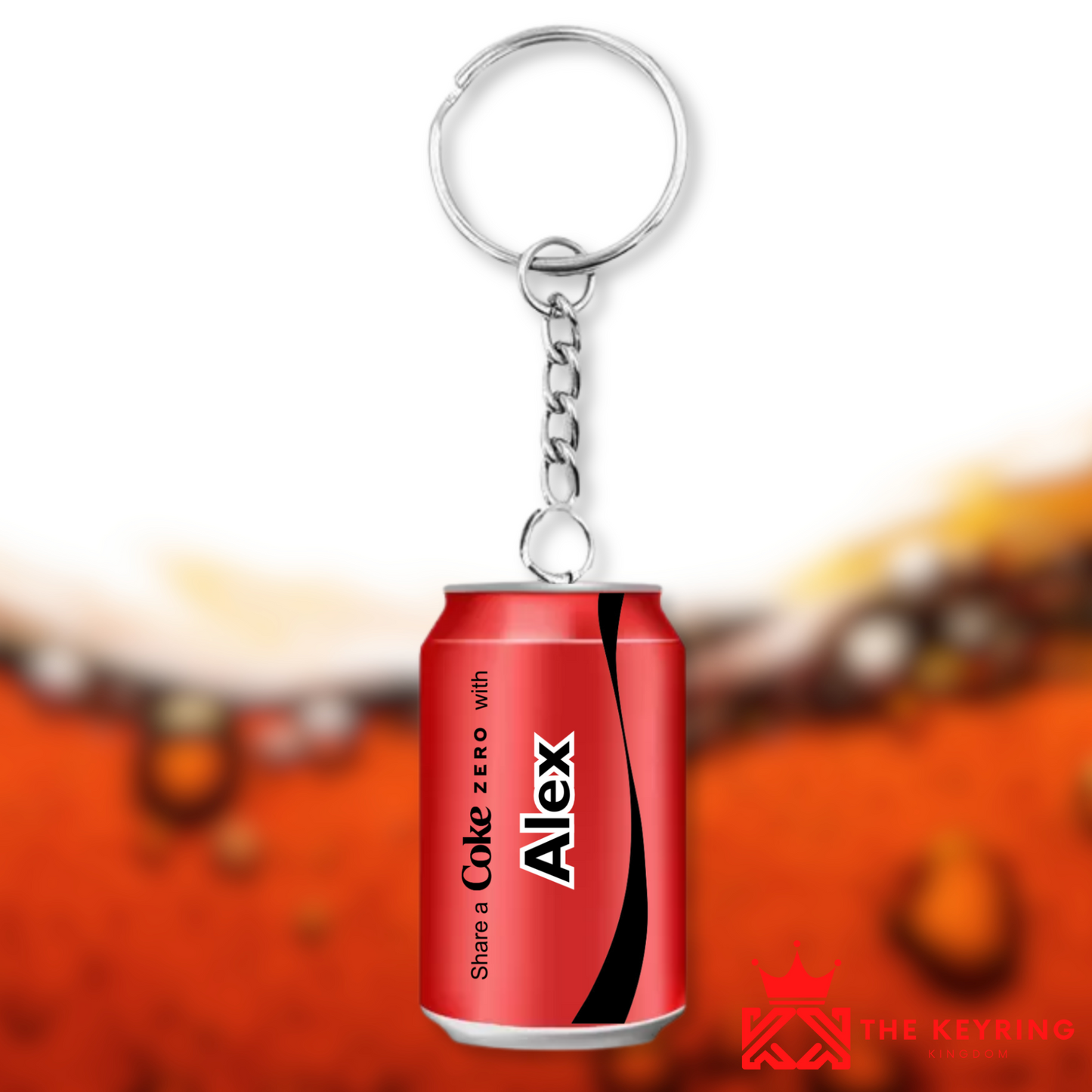 Personalised Coke Zero Keyring