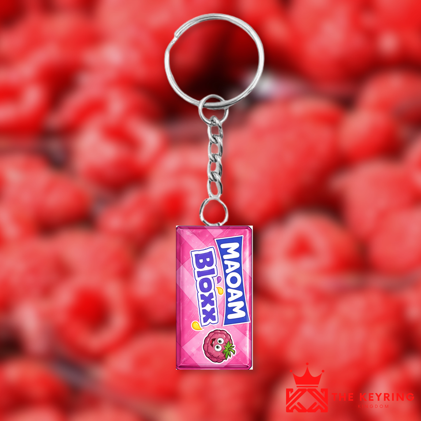 Maoam Bloxx Raspberry Keyring