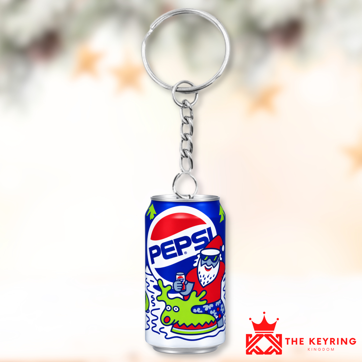 Retro Christmas Pepsi Keyring