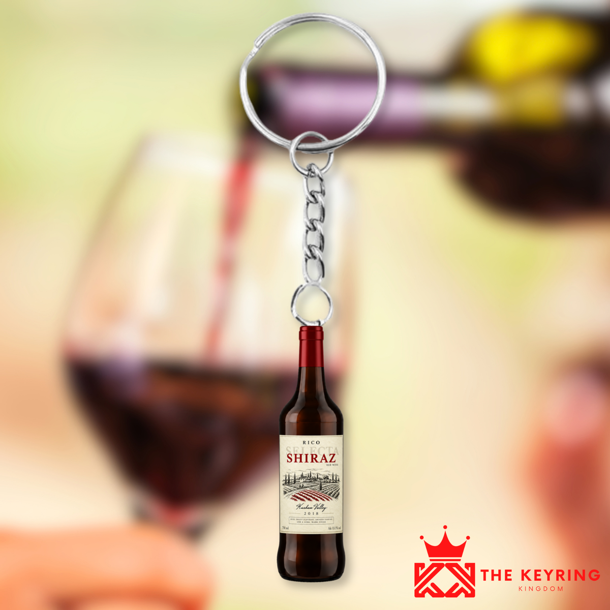 Rico Shiraz Wine Bottle Keyring