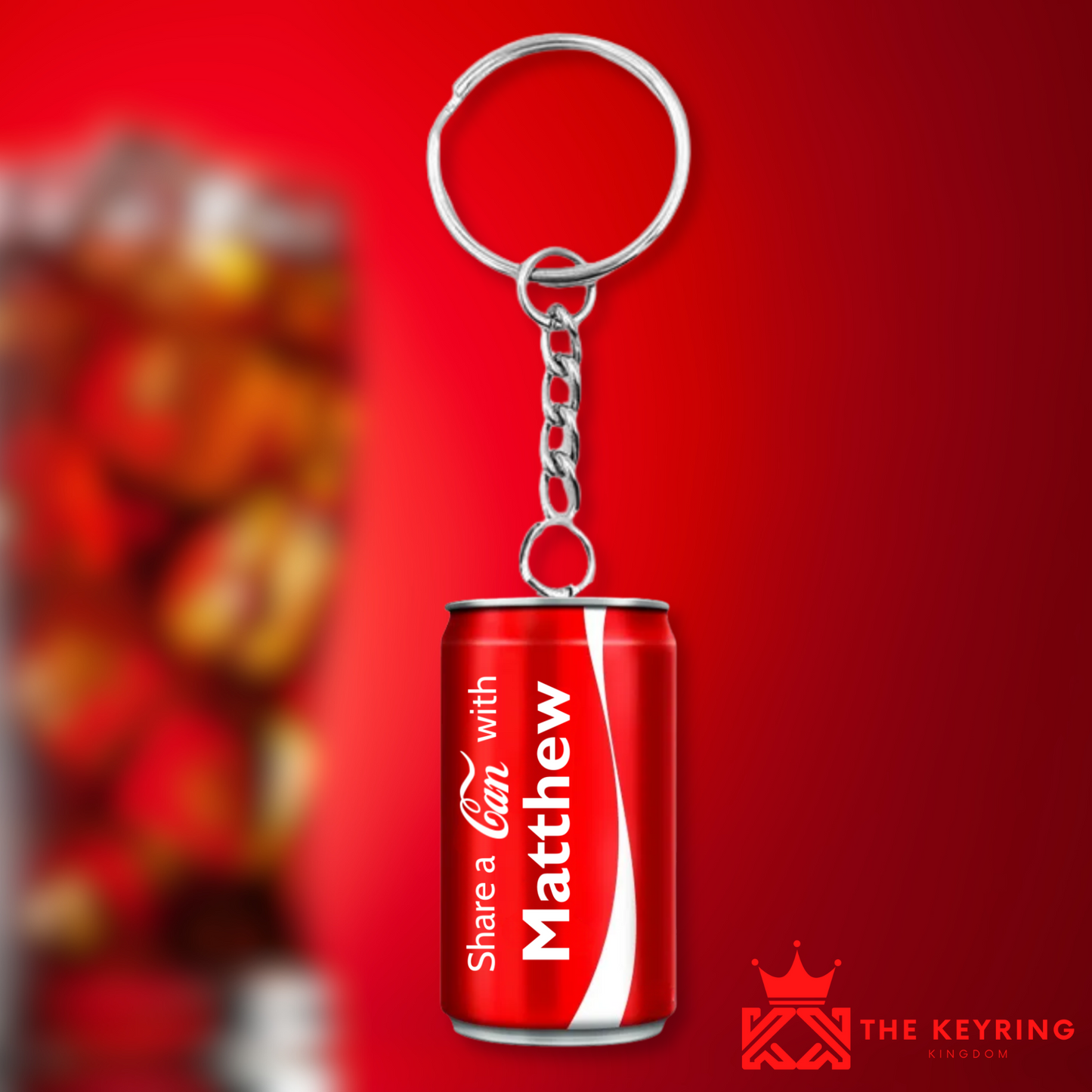 Personalised Coke Keyring