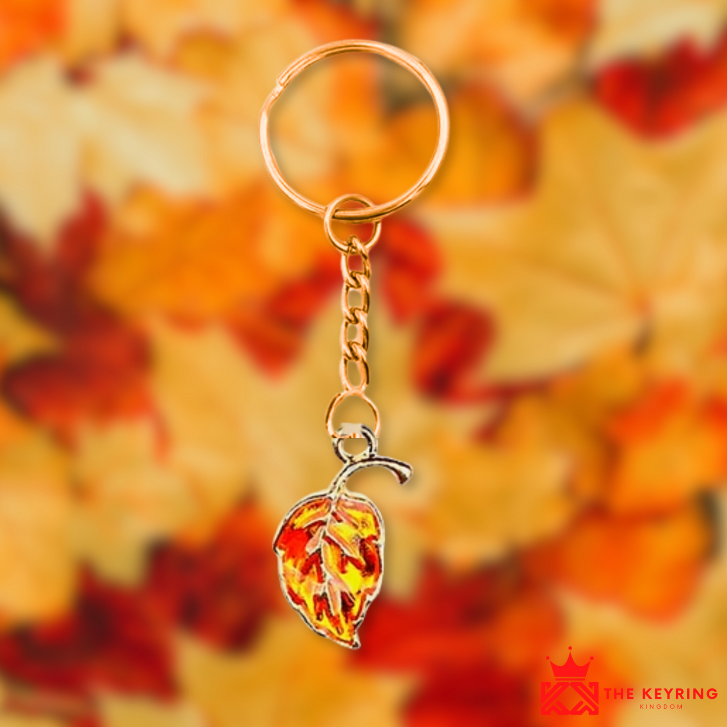 Orange Leaf Keyring