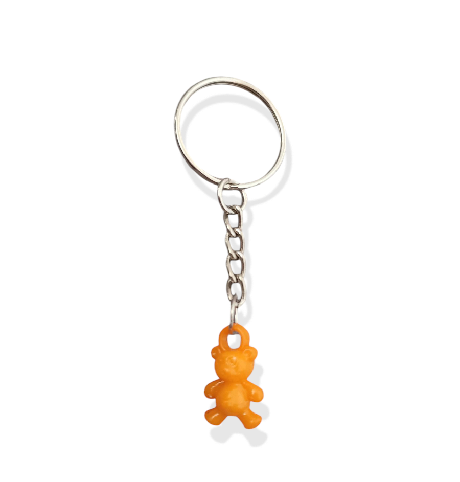 Orange Teddy Bear Keyring