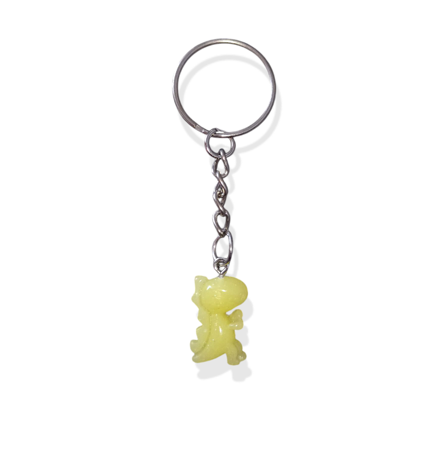 Yellow Dinosaur Keyring