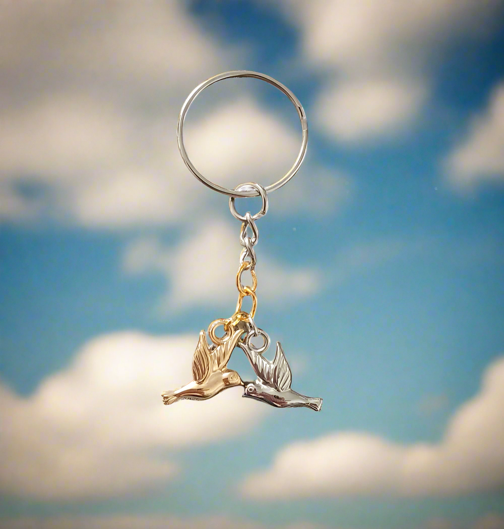 Flying Doves Keyring