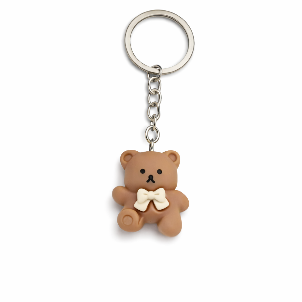 Teddy Bear Brown Keyring