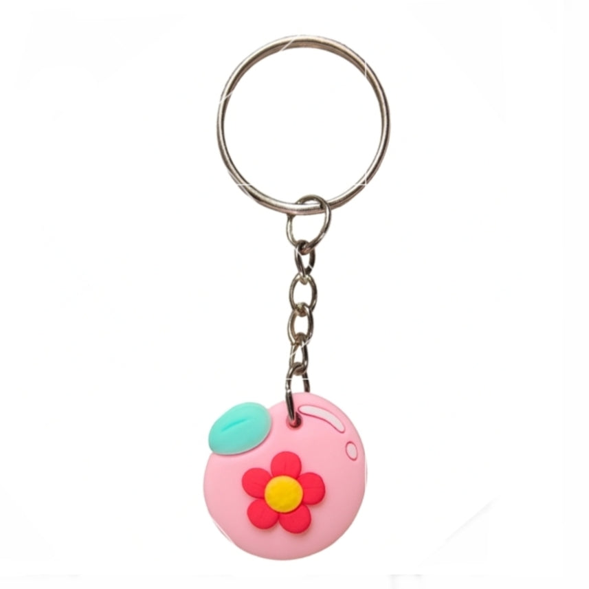 Pink Apple Keyring