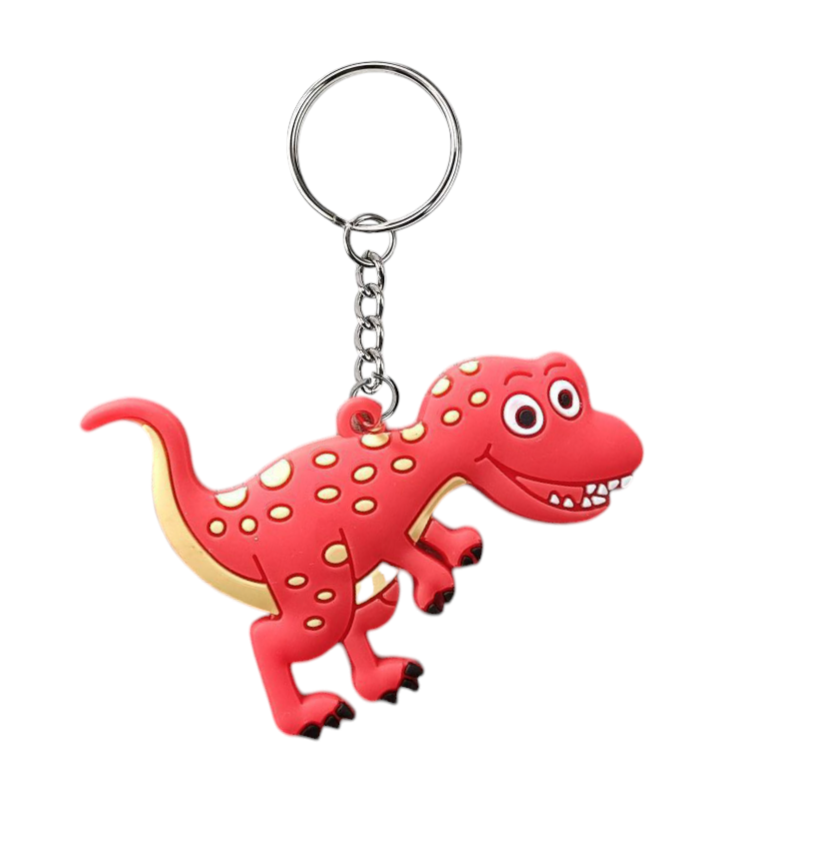 Red Dinosaur Keyring