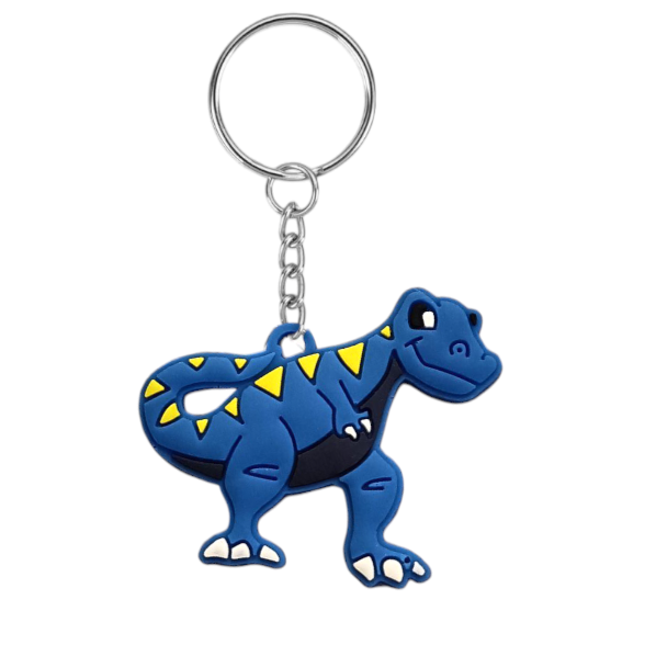 Blue Dinosaur Keyring