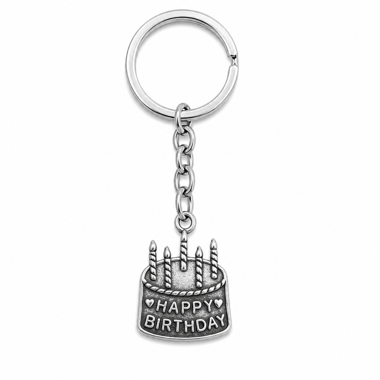 Happy Birthday Cake Keyring
