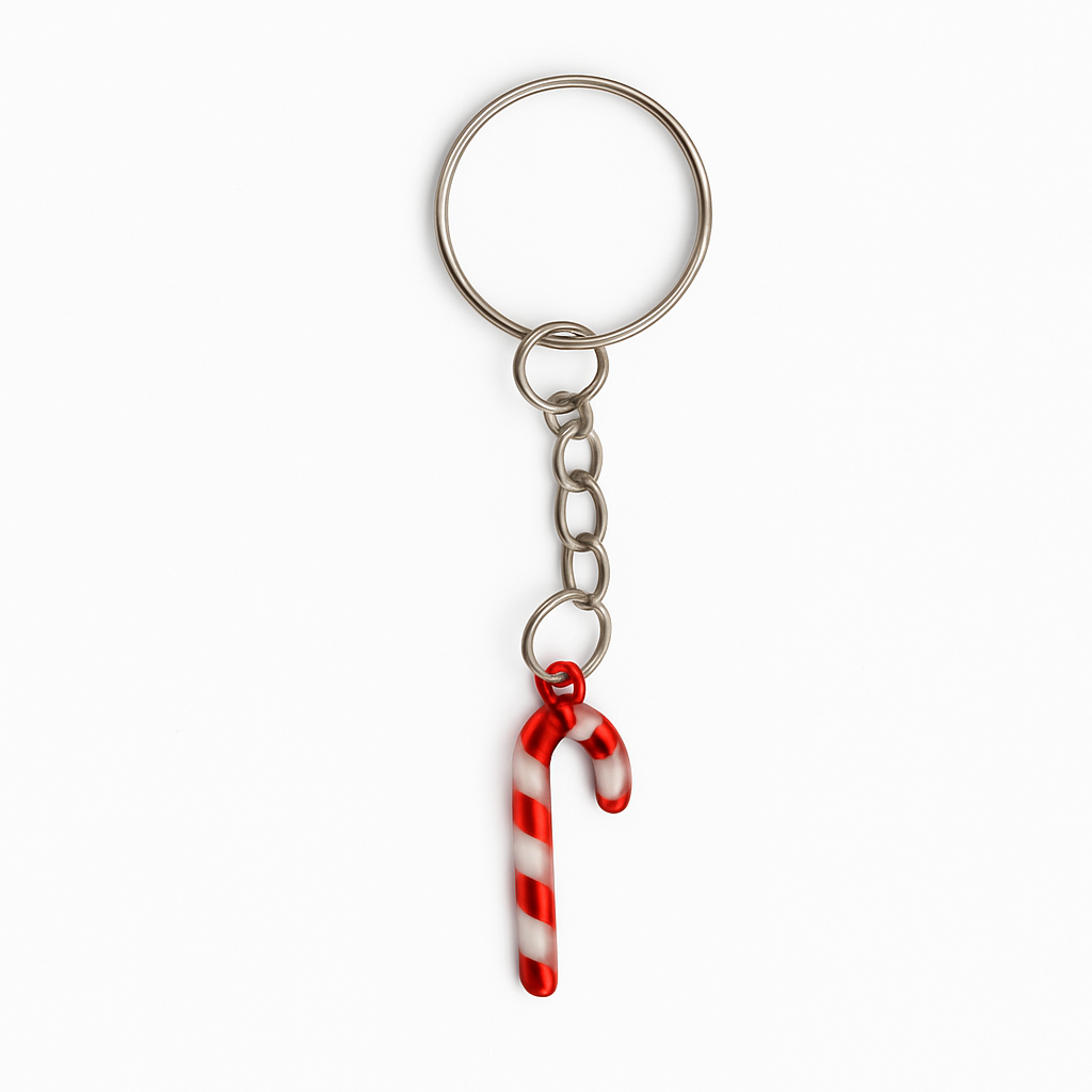 Candy Cane Keyring