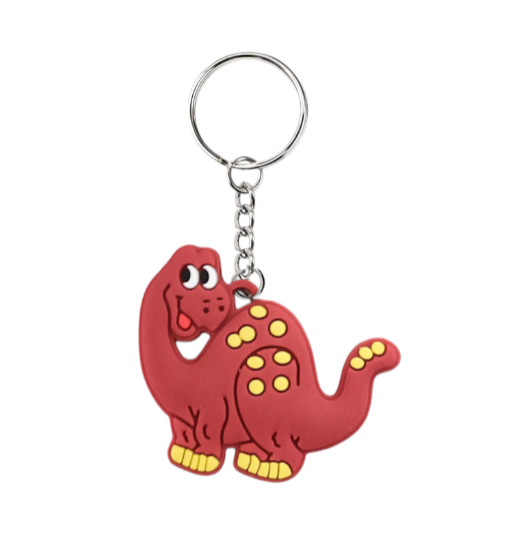 Burgundy Dinosaur Keyring