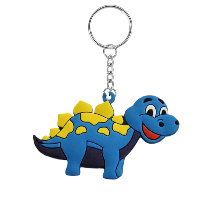 Blue and Yellow Dinosaur Keyring