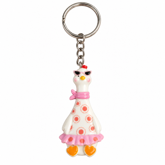 Glamorous Goose Keyring