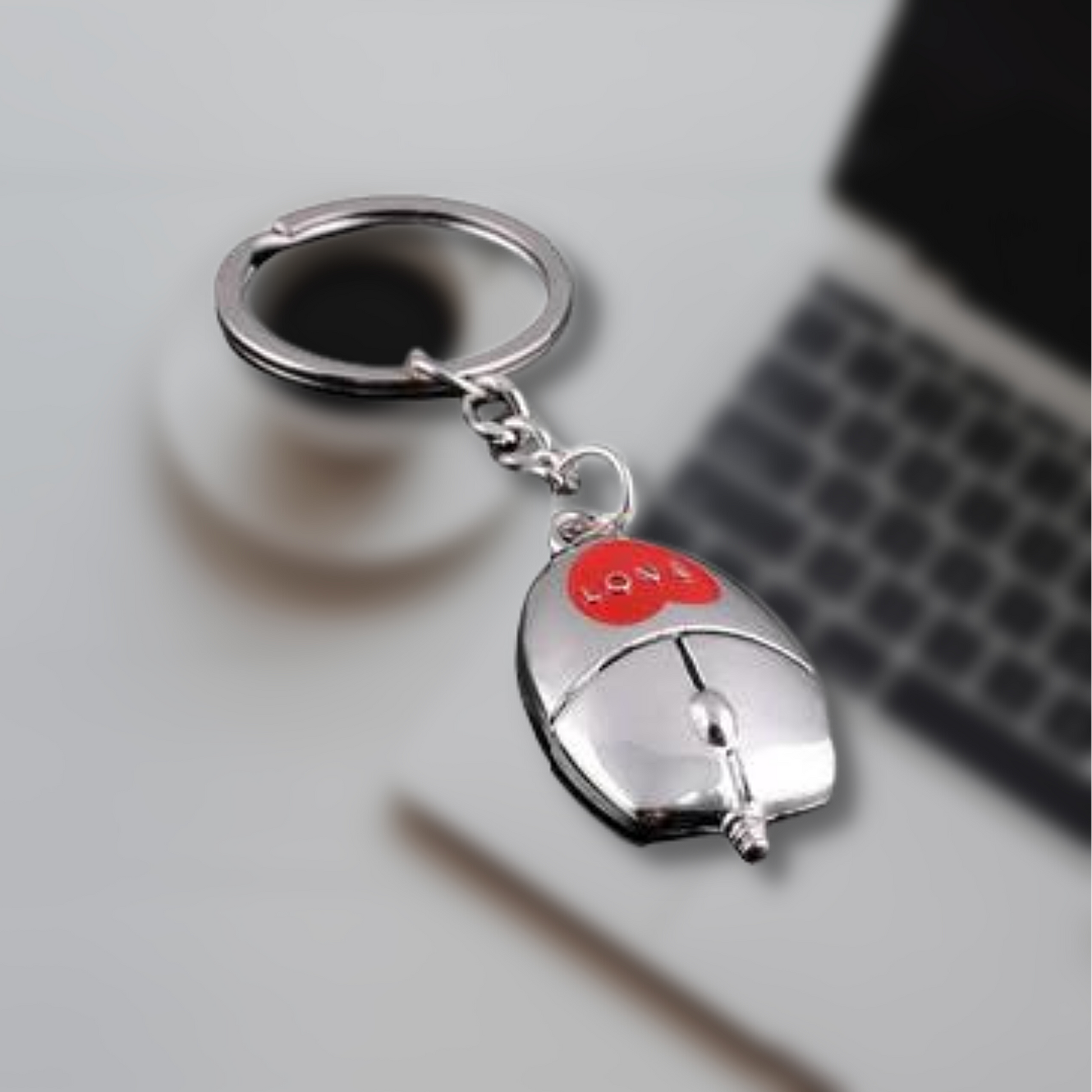 Computer Mouse Keyring - The Keyring Kingdom