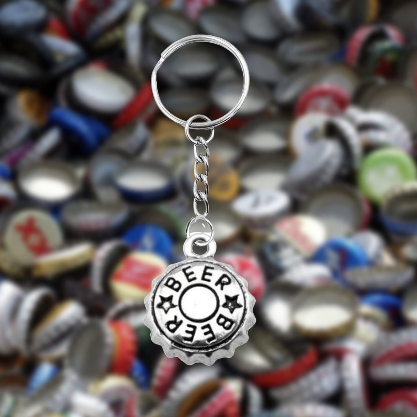 Bottle Cap Keyring