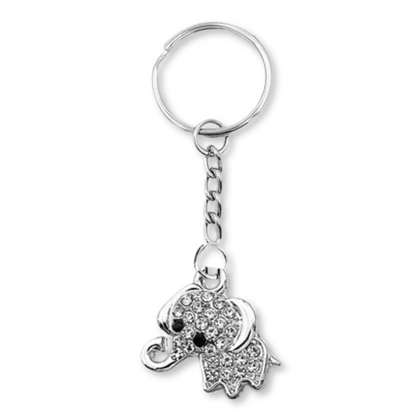 Crystal Elephant Keyring