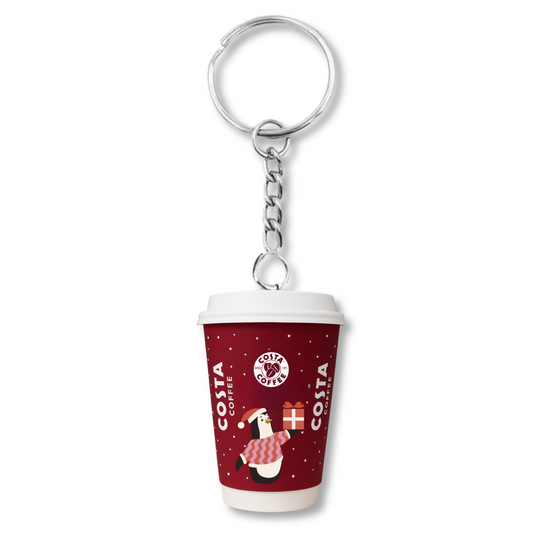 Costa Christmas Penguin Keyring