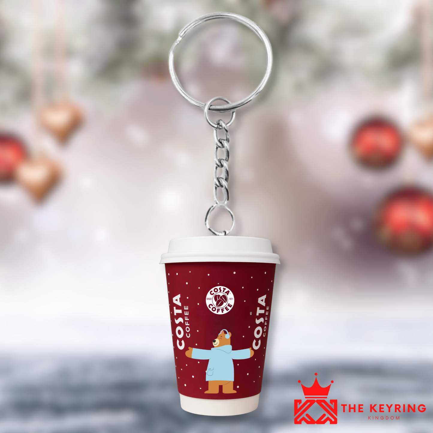 Costa Christmas Brown Bear Keyring