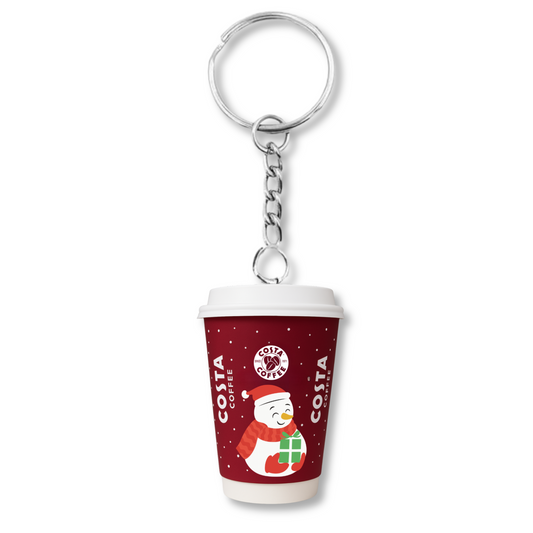 Costa Christmas Snowman Keyring