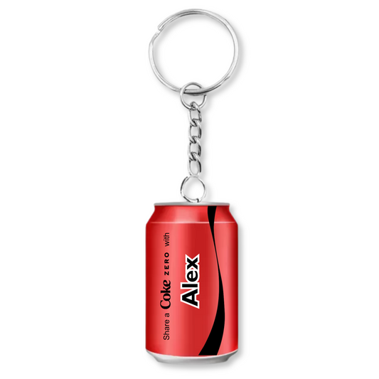 Personalised Coke Zero Keyring