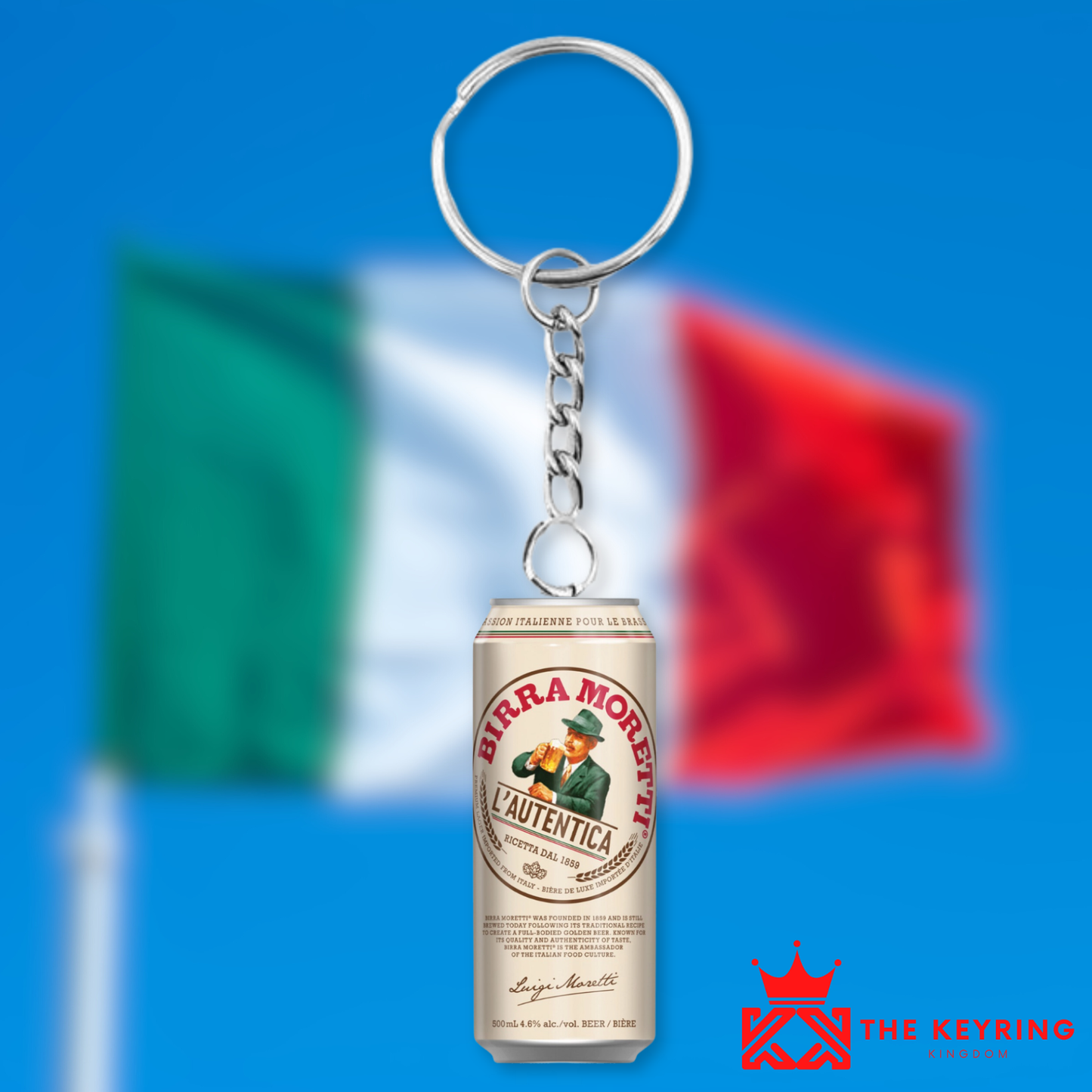 Birra Moretti Can Keyring