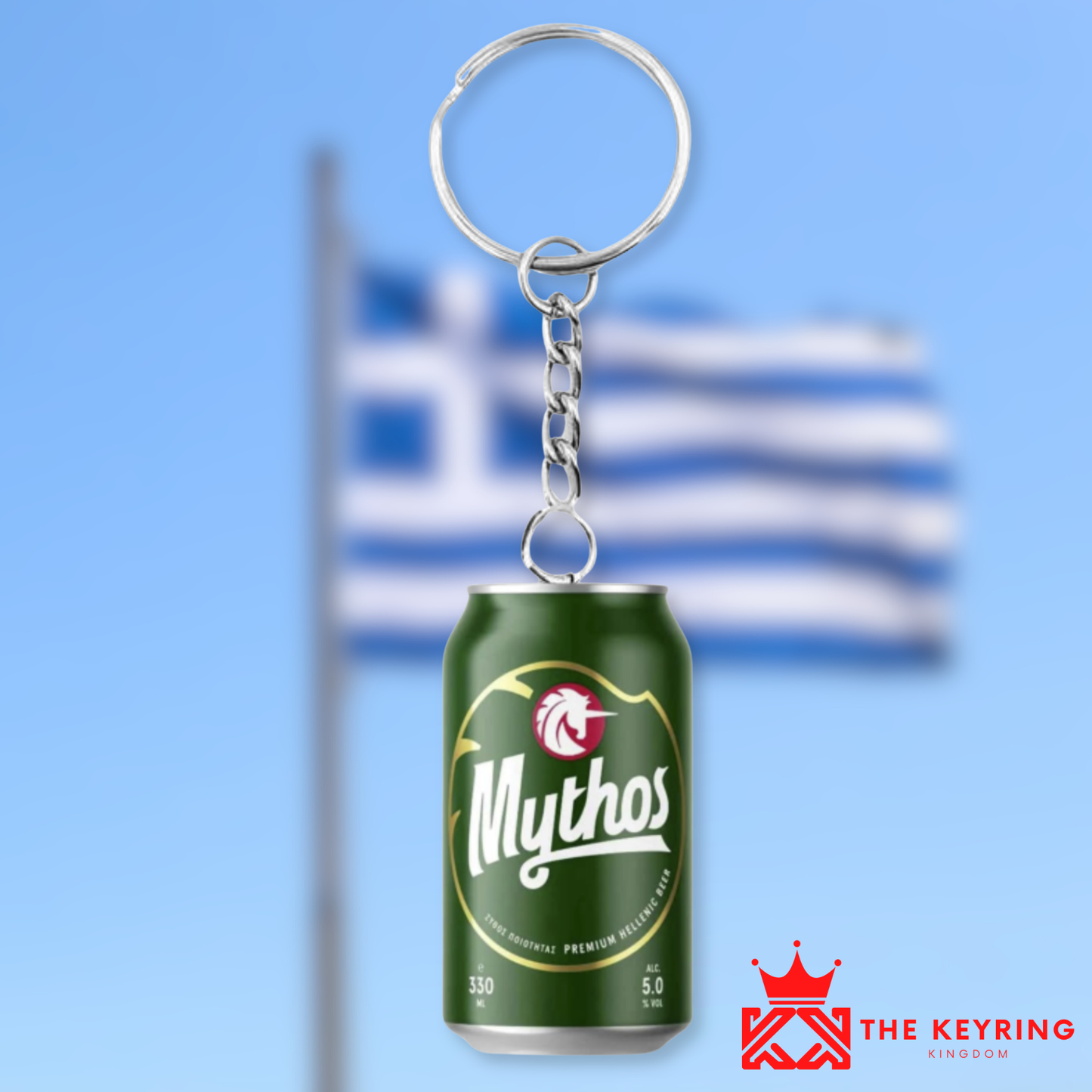 Mythos Beer Can Keyring