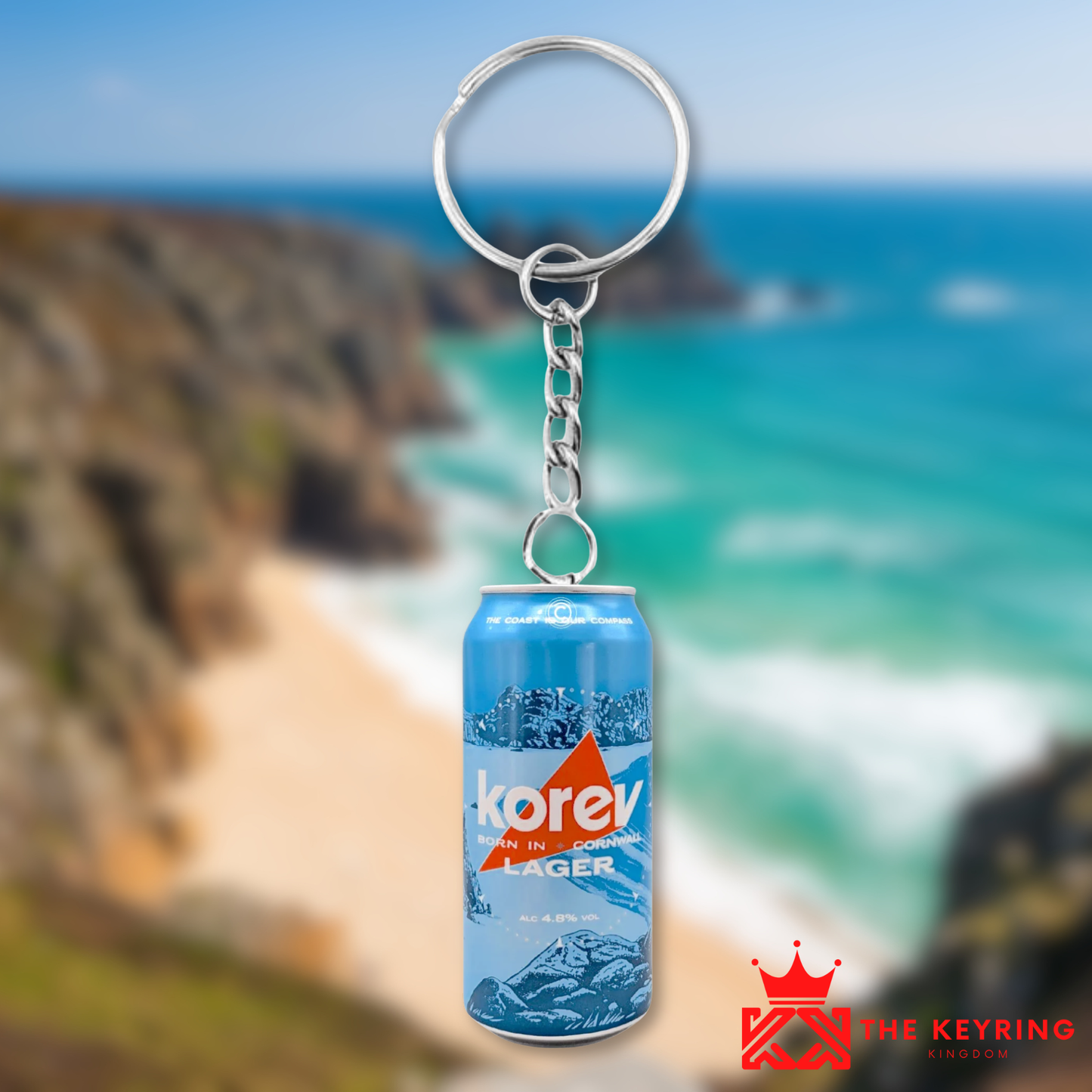 Korev Lager St Austell Can Keyring