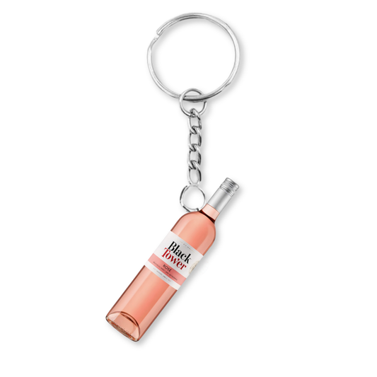 Black Tower Rosé Wine Bottle Keyring