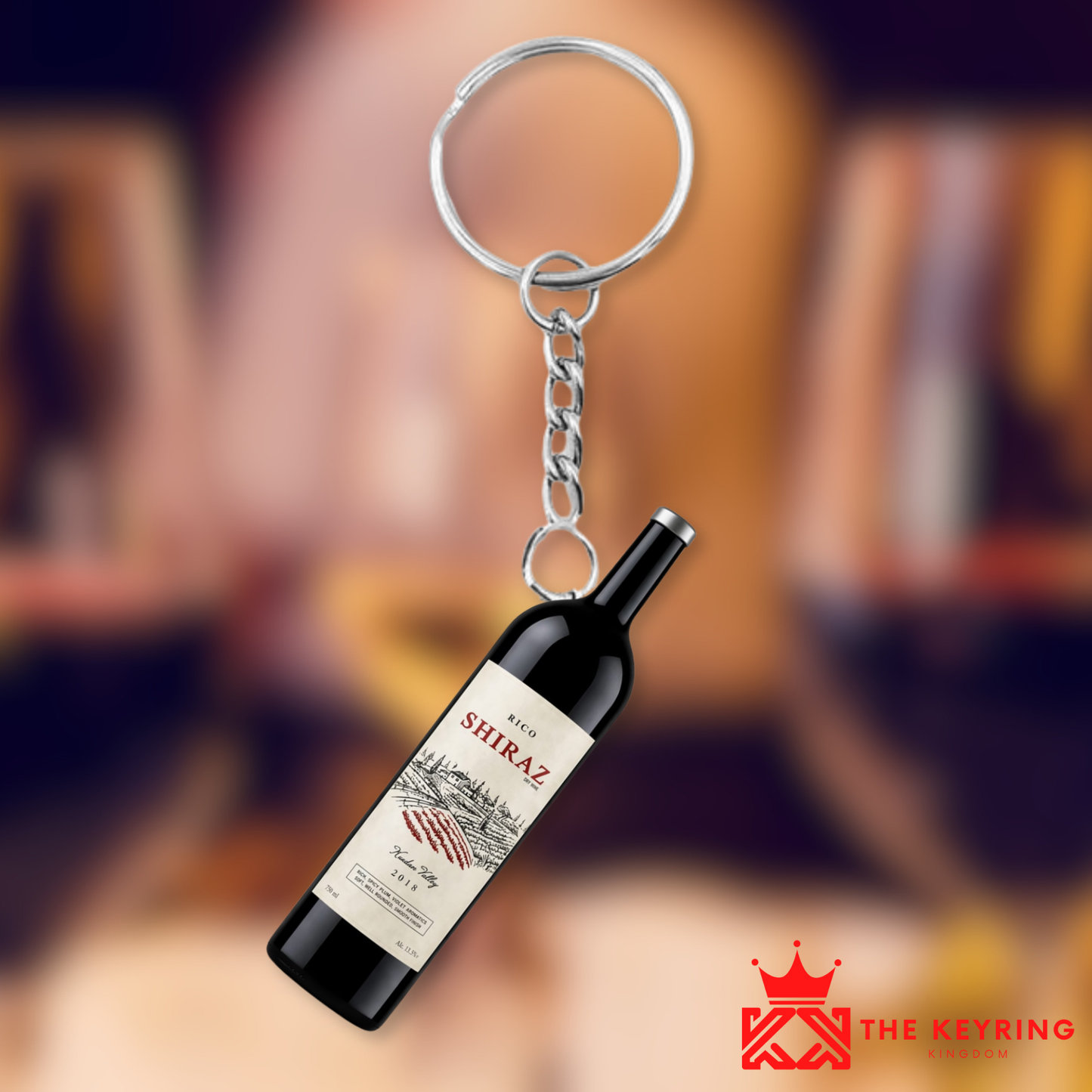 Rico Shiraz Wine Bottle Keyring