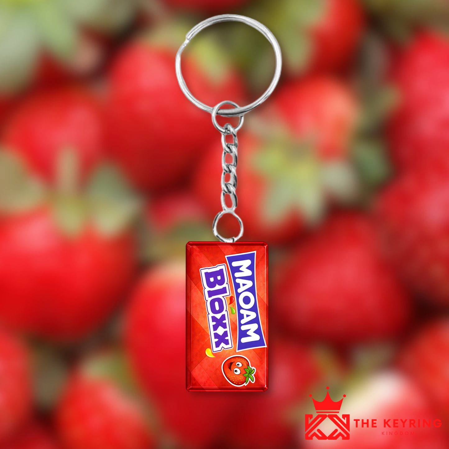 Maoam Bloxx Strawberry Keyring