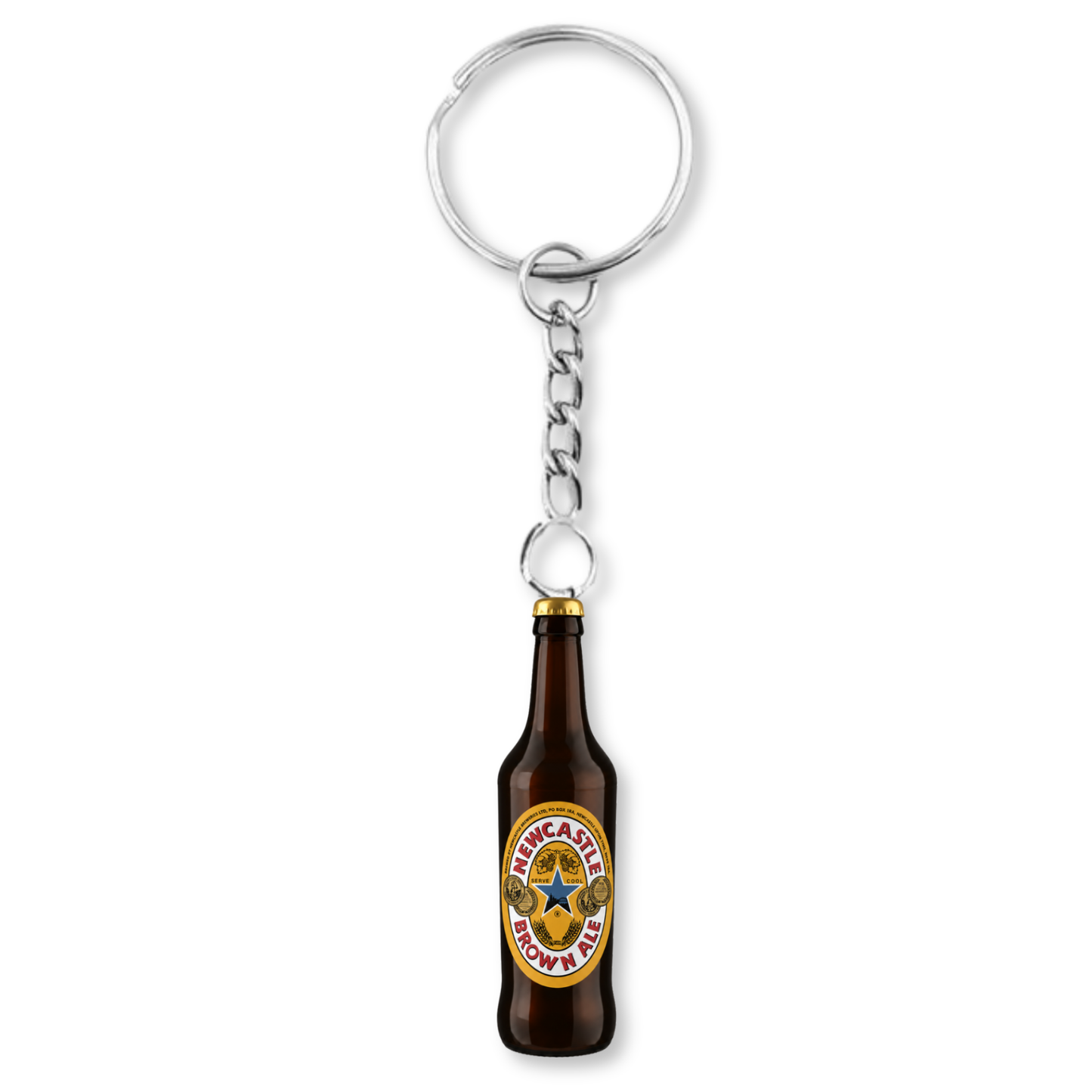 Newcastle Brown Ale Bottle Keyring