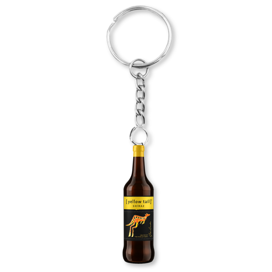 Yellow Tail Shiraz Wine Bottle Keyring