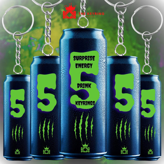 5 Surprise Energy Drink Keyrings