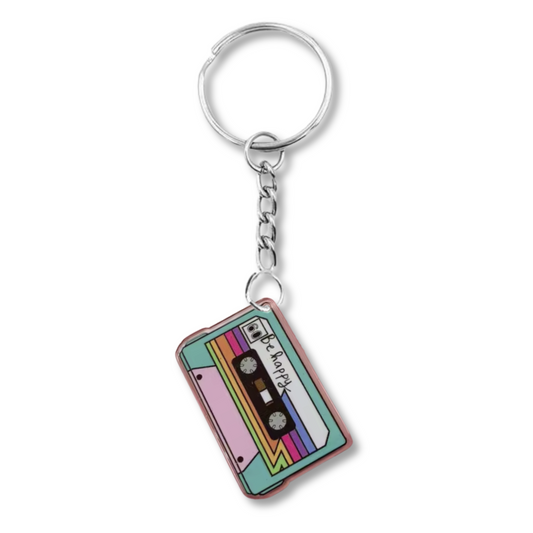 Retro Cassette Tape Keyring