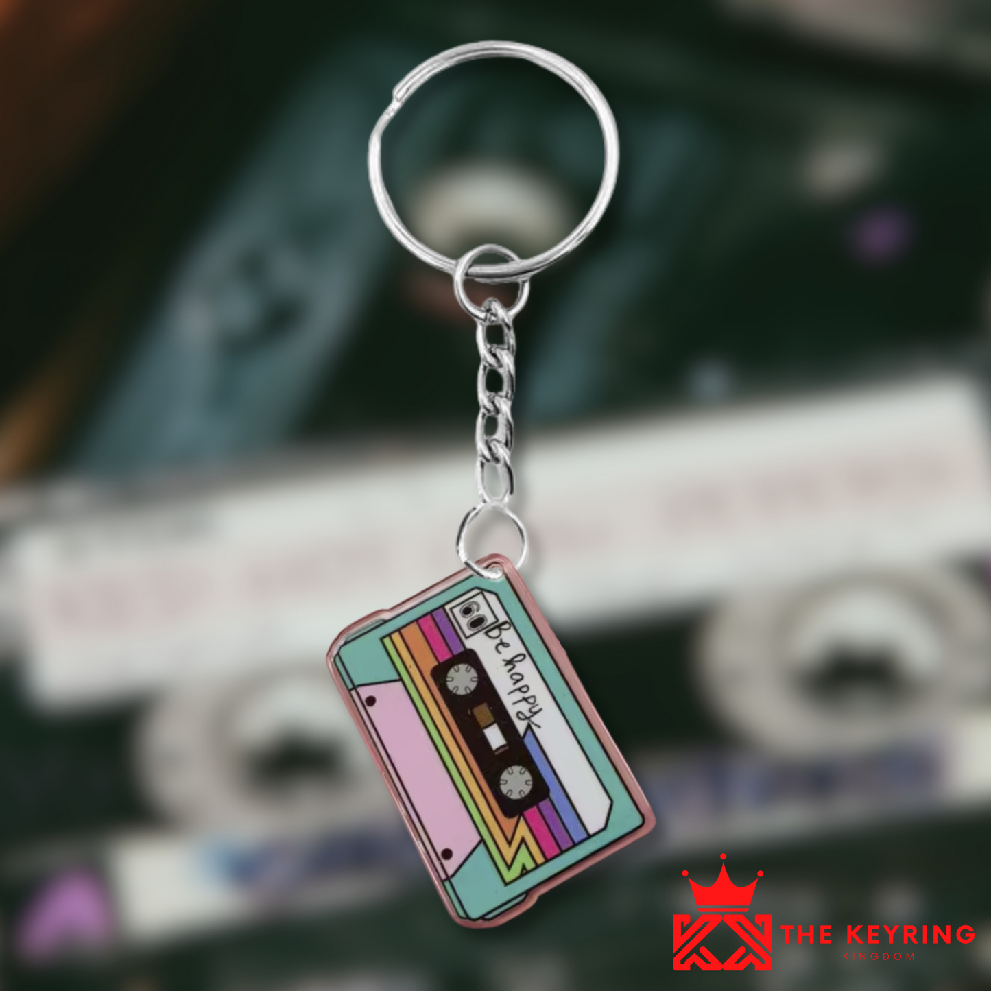 Retro Cassette Tape Keyring