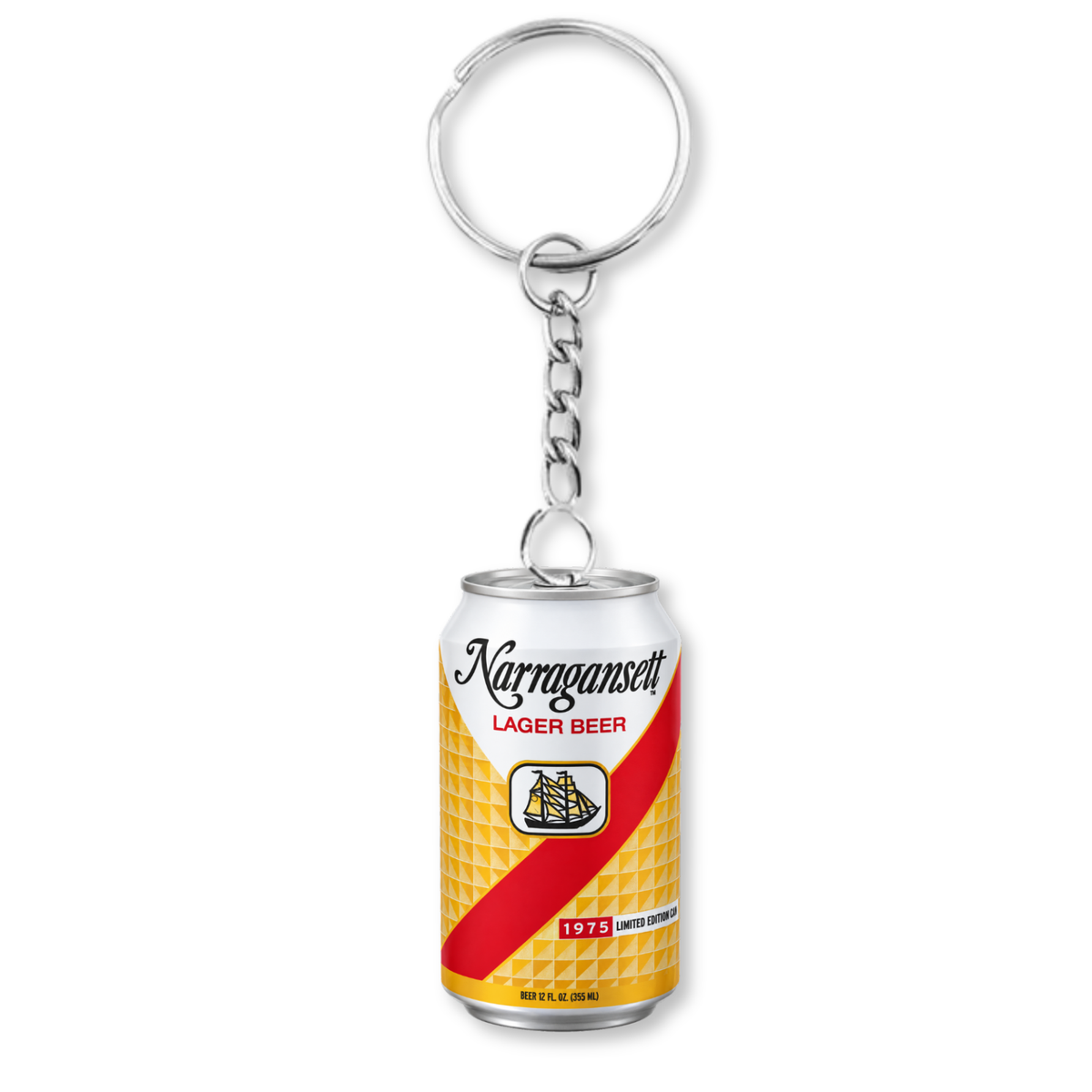 Jaws Narragansett Beer Can Keyring