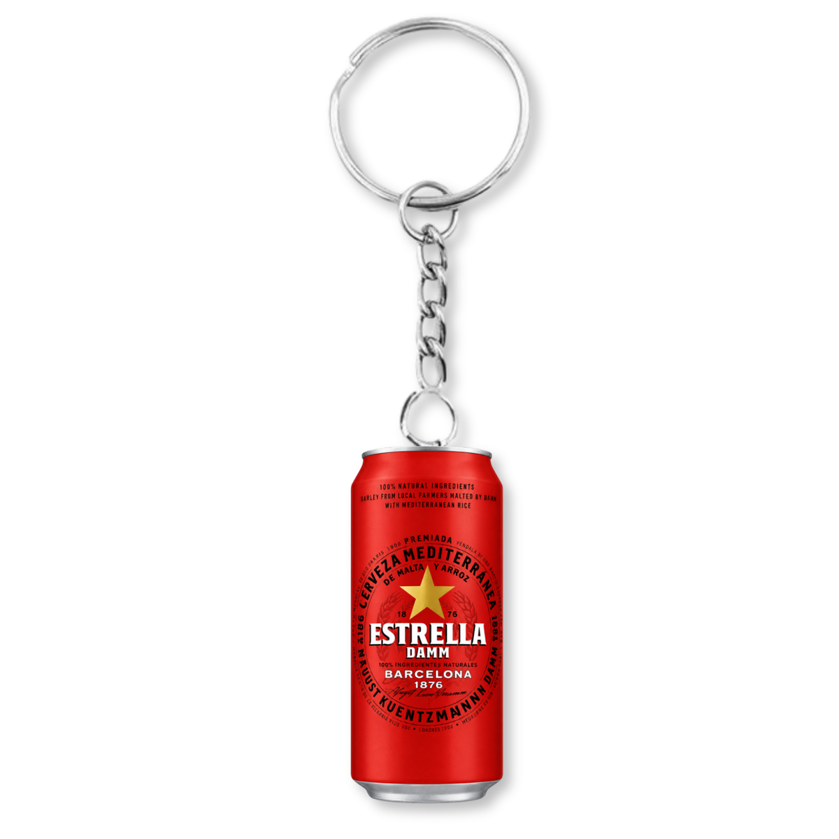 Estrella Damm Can Keyring