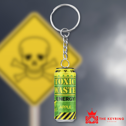Toxic Waste Apple Energy Drink Keyring