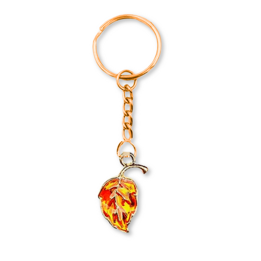 Orange Leaf Keyring