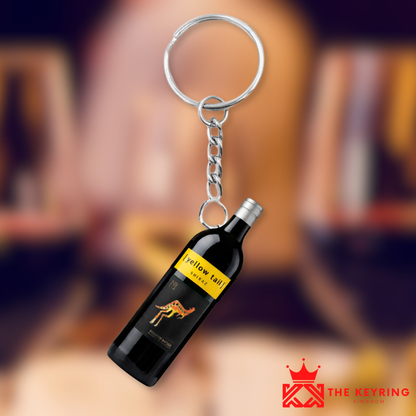 Yellow Tail Shiraz Wine Bottle Keyring