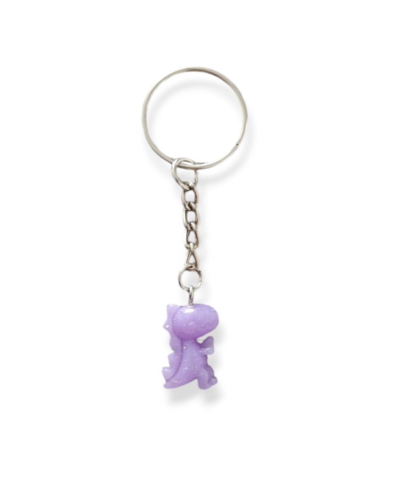 Purple Dinosaur Keyring